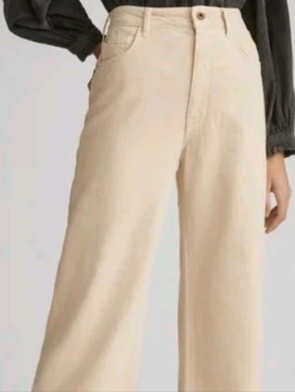 Pilcro The Annie High-Waist Wide Leg Cream Jeans *NWT * 16W